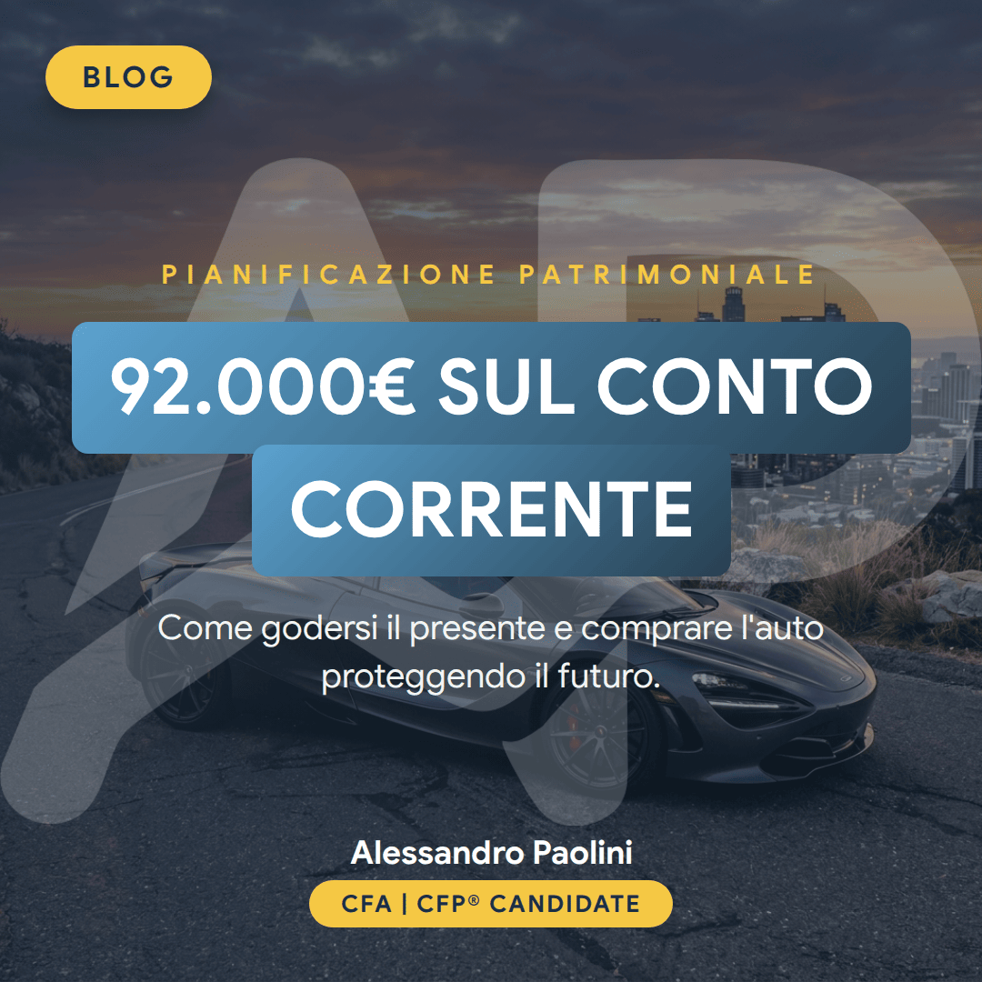 92.000€ sul conto e il sogno di un'auto sportiva: perché il tuo 