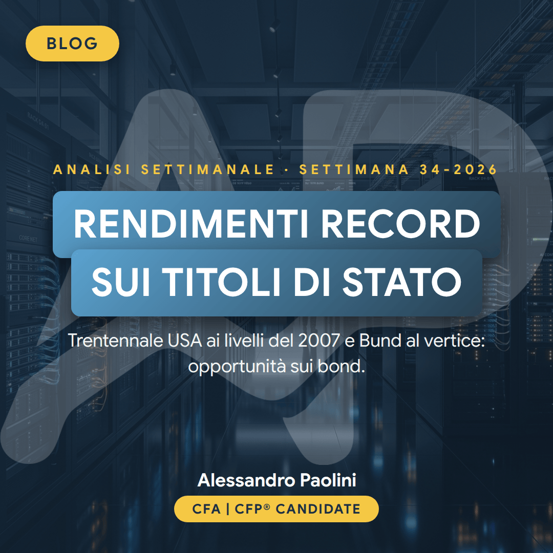 Analisi settimanale mercati finanziari settimana 34-2026